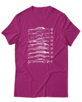 T-Shirt Unisex - Evolution Of A Car - Color Thumbnail Φουξια
