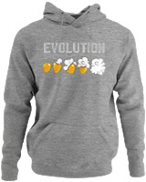 Φούτερ με κουκούλα - Evolution Pop Corn - Color Thumbnail Γκρι Μελανζέ