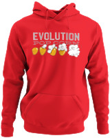 Φούτερ με κουκούλα - Evolution Pop Corn - Color Thumbnail Κόκκινο