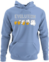 Φούτερ με κουκούλα - Evolution Pop Corn - Color Thumbnail Blue Carolina