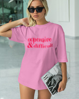 T-Shirt Classic - Expensive & Difficult - Color Thumbnail PINK