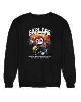 Φούτερ χωρίς κουκούλα Αντρικό - Explore - Color Thumbnail Μαύρο
