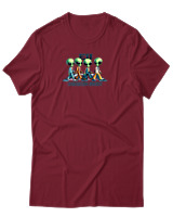 T-Shirt Αντρικό - Extraterrestrial University - Color Thumbnail Σκούρο Κόκκινο