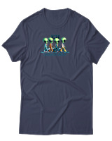 T-Shirt Αντρικό - Extraterrestrial University - Color Thumbnail Μπλε Γκρι