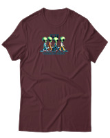 T-Shirt Αντρικό - Extraterrestrial University - Color Thumbnail Μπορντό