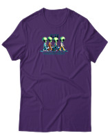 T-Shirt Αντρικό - Extraterrestrial University - Color Thumbnail Σκούρο Μωβ