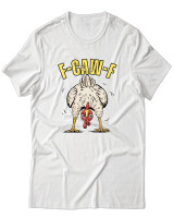T-Shirt Unisex - F Caw F - Color Thumbnail Άσπρο