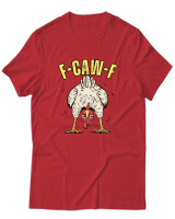 T-Shirt Unisex - F Caw F - Color Thumbnail Κόκκινο