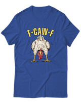 T-Shirt Unisex - F Caw F - Color Thumbnail Μπλε Ρουά