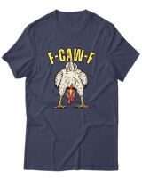 T-Shirt Unisex - F Caw F - Color Thumbnail Μπλε Γκρι