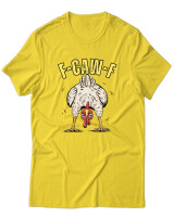 T-Shirt Unisex - F Caw F - Color Thumbnail Χρυσό Κίτρινο