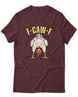 T-Shirt Unisex - F Caw F - Color Thumbnail Μπορντό
