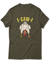 T-Shirt Unisex - F Caw F - Color Thumbnail Χακί