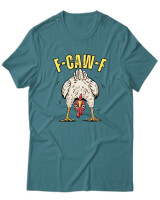 T-Shirt Unisex - F Caw F - Color Thumbnail Μπλε Πράσινο