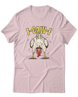 T-Shirt Unisex - F Caw F - Color Thumbnail Απαλό Ροζ