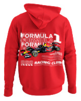 Φούτερ με κουκούλα - F1 Car Max Verstappen - Color Thumbnail Κόκκινο