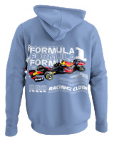 Φούτερ με κουκούλα - F1 Car Max Verstappen - Color Thumbnail Blue Carolina