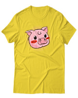 T-Shirt Αντρικό - Face Pig - Color Thumbnail Χρυσό Κίτρινο