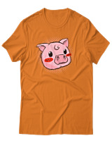 T-Shirt Αντρικό - Face Pig - Color Thumbnail Πορτοκαλί
