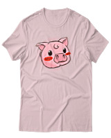 T-Shirt Αντρικό - Face Pig - Color Thumbnail Απαλό Ροζ