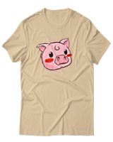 T-Shirt Αντρικό - Face Pig - Color Thumbnail Μπεζ