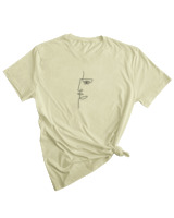 T-Shirt Woman Fashion Γυναικείο - Face - Color Thumbnail SAGE GREEN