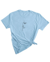 T-Shirt Woman Fashion Γυναικείο - Face - Color Thumbnail SKY BLUE