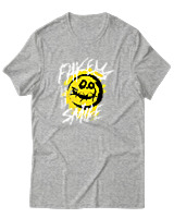 T-Shirt Αντρικό - Fake Smile - Color Thumbnail Γκρι Μελανζέ