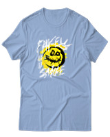 T-Shirt Αντρικό - Fake Smile - Color Thumbnail Γαλάζιο