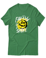 T-Shirt Αντρικό - Fake Smile - Color Thumbnail Πράσινο