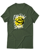 T-Shirt Αντρικό - Fake Smile - Color Thumbnail Κυπαρισσί