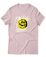 T-Shirt Αντρικό - Fake Smile - Color Thumbnail Απαλό Ροζ