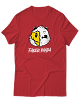 T-Shirt Αντρικό - Faker Panda - Color Thumbnail Κόκκινο