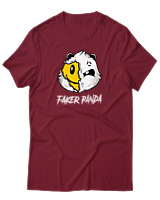 T-Shirt Αντρικό - Faker Panda - Color Thumbnail Σκούρο Κόκκινο