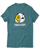 T-Shirt Αντρικό - Faker Panda - Color Thumbnail Μπλε Πράσινο