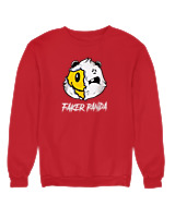 Φούτερ χωρίς κουκούλα Αντρικό - Faker Panda - Color Thumbnail Κόκκινο