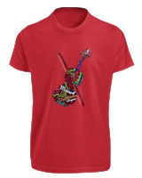 T-Shirt Fit Αντρικό - Famous Musicians - Color Thumbnail Κόκκινο