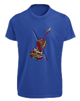 T-Shirt Fit Αντρικό - Famous Musicians - Color Thumbnail Μπλε Ρουά