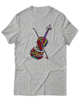 T-Shirt  Γυναικείο - Famous Musicians - Color Thumbnail Γκρί Μελανζέ