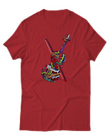 T-Shirt  Γυναικείο - Famous Musicians - Color Thumbnail Κόκκινο