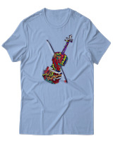 T-Shirt  Γυναικείο - Famous Musicians - Color Thumbnail Γαλάζιο