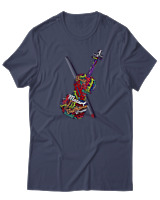 T-Shirt  Γυναικείο - Famous Musicians - Color Thumbnail Μπλέ Γκρί