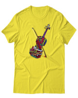 T-Shirt  Γυναικείο - Famous Musicians - Color Thumbnail Κίτρινο