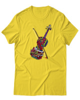 T-Shirt  Γυναικείο - Famous Musicians - Color Thumbnail Κίτρινο Χρυσό