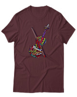 T-Shirt  Γυναικείο - Famous Musicians - Color Thumbnail Μπορντό
