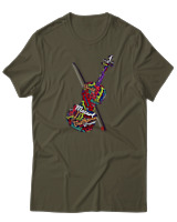 T-Shirt  Γυναικείο - Famous Musicians - Color Thumbnail Χακί