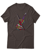 T-Shirt  Γυναικείο - Famous Musicians - Color Thumbnail Καφέ