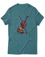 T-Shirt  Γυναικείο - Famous Musicians - Color Thumbnail Μπλέ Πράσινο