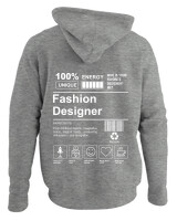 Φούτερ με κουκούλα - Fashion Designer - Color Thumbnail Γκρι Μελανζέ