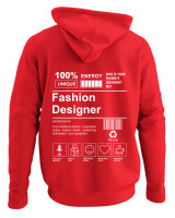 Φούτερ με κουκούλα - Fashion Designer - Color Thumbnail Κόκκινο